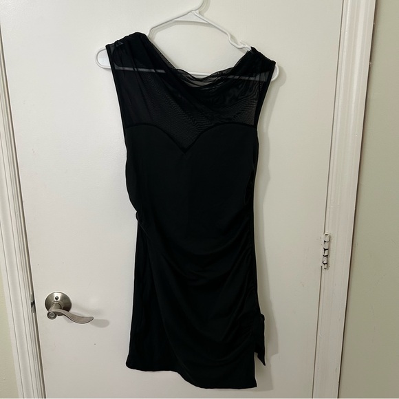 SHEIN | black sexy asymmetrical shoulder bodycon mini dress | large - Picture 11 of 11
